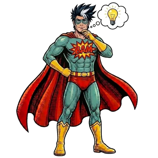 Un personnage BAM Quiz dans un esprit collaboratif